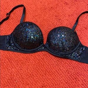 Sequinned pushup bustier